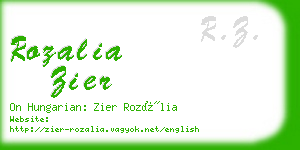 rozalia zier business card